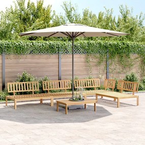 vidaXL 5 pcs conjunto de móveis de paletes p/ jardim acácia maciça