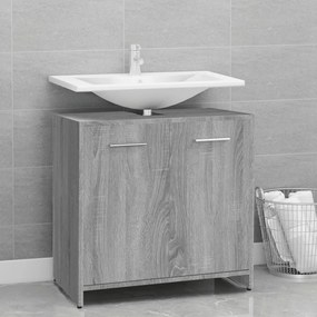 vidaXL Armário casa de banho 60x33x60 cm madeira sonoma cinza