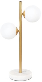 Candeeiro de mesa para 2 lâmpadas em metal dourado 46 cm MEDINA Beliani