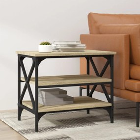 823333 vidaXL Mesa de apoio 55x38x45 cm derivados de madeira carvalho sonoma
