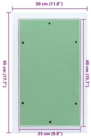 Painel de Acesso vidaXL com Estrutura de Alumínio e Placa de Gesso 250