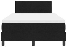 Cama Box Spring com Colchão Preta 120x200 cm Tecido