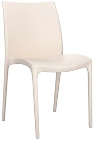 Cadeiras de jardim 2 pcs polipropileno 50x46x80 cm cor creme
