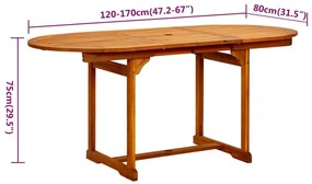 7 pcs conjunto de jantar para jardim madeira de acácia maciça