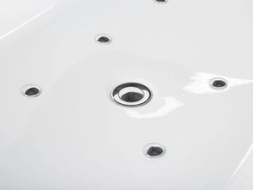 Banheira autónoma de hidromassagem em acrílico branco com LED 170 x 80 cm NEVIS Beliani