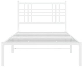 Estrutura de cama com cabeceira 90x200 cm metal branco