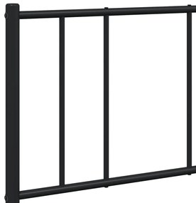 Estrutura de cama sem colchão com pés 160x200 cm preto