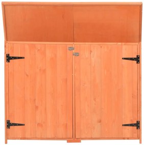 Abrigo de arrumação para jardim 128x42x91 cm madeira