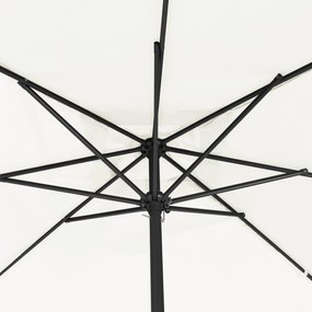 Parasol de Jardim Quadrado vidaXL 295x245 cm Branco Areia