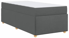 Estrutura de cama com colchão Cinzento escuro 100 x 200 cm