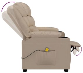 Cadeira de massagens couro artificial cappuccino
