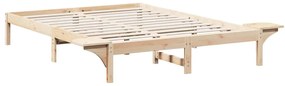 Estrutura de cama com mesas de cabeceira Castanho 140 x 200 cm