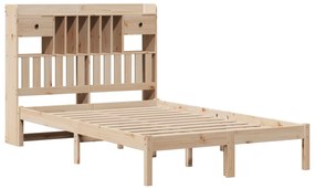 Cama com estante sem colchão 135x190 cm pinho maciço