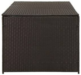 Caixa de arrumação para jardim 180x90x70 cm vime PE castanho