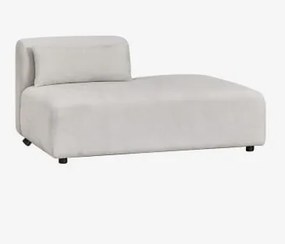 Módulo Divã Direito Para Sofá Modular Fogler Tecido Cinza Claro - Sklum