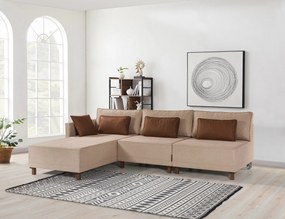 Sofá-Cama de Canto Matris – Castanho – 285x90x192 cm