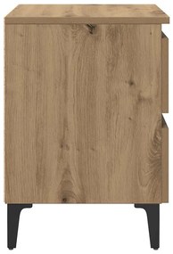 Armários de Cama 2 pcs Carvalho Artesanal 40x35x50 cm Madeira de Engen