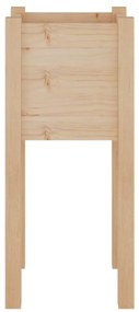 Vasos/floreiras de jardim 2 pcs 31x31x70 cm pinho maciço