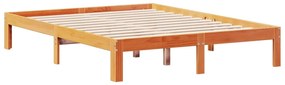 Cama com estante sem colchão 140x190 cm pinho maciço