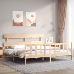 vidaXL Cama sem colchão 200x200 cm madeira de pinho maciça
