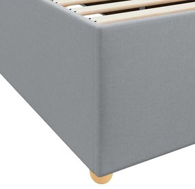 Estrutura de cama com colchão Cinzento-claro 140 x 200 cm