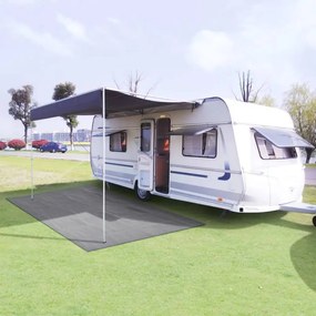 vidaXL Tapete de campismo para tenda 250x550 cm cinzento-claro