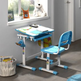 442700 Vipack Secretária infantil ajust. Comfortline 201 +cadeira azul/branco