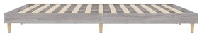 Estrutura de cama 140x200 cm derivados de madeira cinza sonoma