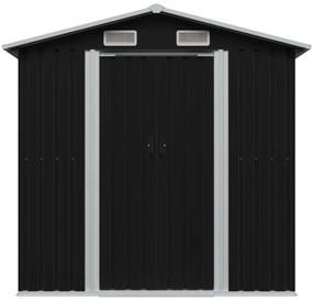 Abrigo de jardim 204x132x186 cm aço antracite