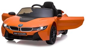 Carro elétrico infantil bateria BMW I8 Coupe 12V Controlo Remoto 2,4GHz Laranja