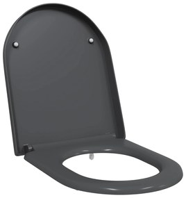 vidaXL Assento de Toilette de Liberação Rápida Antracite