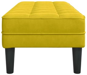 Banco Amarelo 113x57x39 cm de Veludo