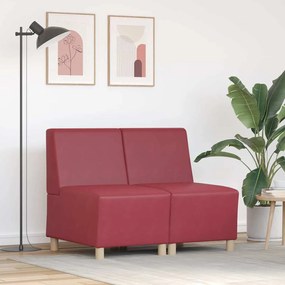 vidaXL Cadeiras de Sofá 2 pcs vermelho tinto 55 x 74 x 82 cm