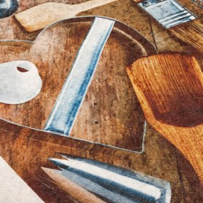 Tapete de cozinha lavável antiderrapante 60x180 cm multicor