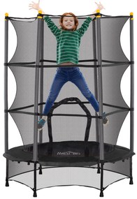 Trampolim Infantil "Jumpy" com Rede de Segurança – Ø140x190 cm – Preto