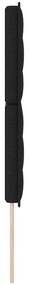 Cabeceira Design de Linhas Preto 160 cm Tecido