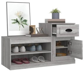 Sapateira 100x42x60 cm derivados de madeira cinzento sonoma