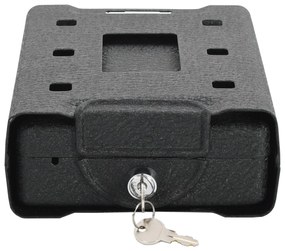 Cofre de Segurança Preto Metal Pequeno Fechaduras