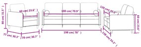 3 pcs conjunto de sofás com almofadas veludo preto