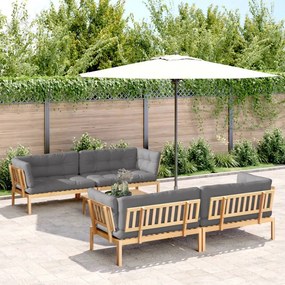 vidaXL 5 pcs móveis de paletes p/ jardim com almofadões acácia maciça