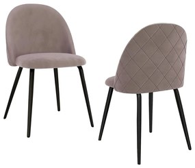 vidaXL Cadeiras de jantar 2 pcs tecido rosa