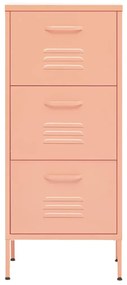 Armário de arrumação aço 42,5x35x101,5 cm rosa