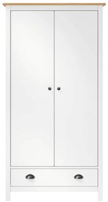 Roupeiro 2 portas Hill 89x50x170 cm pinho maciço branco