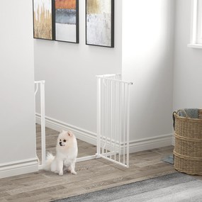 Barreira de Segurança para Cães Extensível para Escadas e Portas 75-95cm com  Extensão de 10 cm Altura 76 cm Branco