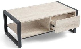 Mesa de Centro Haldizen – Travertine Black – 105x40x55 cm