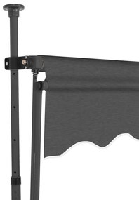 Toldo retrátil manual com LED 300 cm antracite