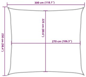 Para-sol estilo vela 160 g/m² 2,5x3 m PEAD terracota