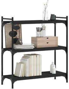 Estante c/ 3 prateleiras 80x30x86 cm derivados de madeira preto