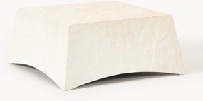 Mesa de centro para interior e exterior com efeito travertino Mohi, L 80 cm