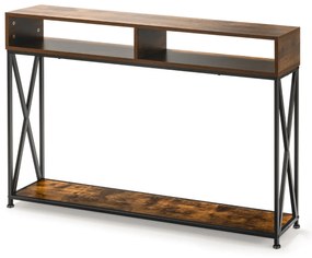 Consola "Varden" - 120 x 23 x 79 cm - Castanho | Mesa Auxiliar com 2 N